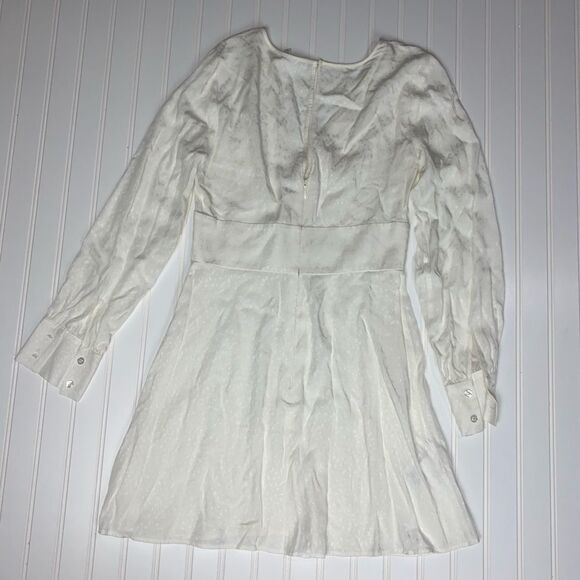 Bcbgeneration Ivory Empire Waist V-Neck Mini Dress Size S Nwot - Picture 7 of 12